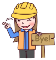 Woman contractor sticker #10155135
