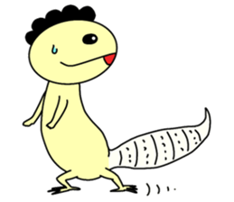 The lizard which speaks language of cats sticker #10157444