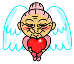 Pink Grand Mother Angel sticker #10157829