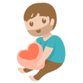 Young couple: John and Lucy in love sticker #10158979