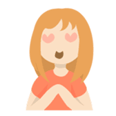 Young couple: John and Lucy in love sticker #10159003