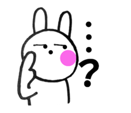 Large letters and rabbit - chan sticker #10160164