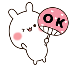 Lovely white rabbit chan sticker #10160256