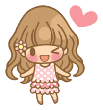 The girl who loves pink(no.3) sticker #10160740
