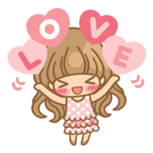The girl who loves pink(no.3) sticker #10160743