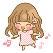 The girl who loves pink(no.3) sticker #10160772