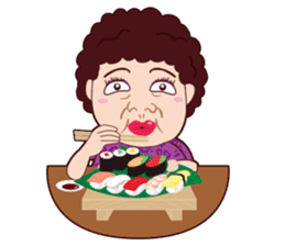 Funny madam Sticker of Japan,Osaka.PART2 sticker #10161127