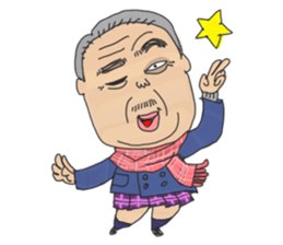 middle age high school student 2 sticker #10161549