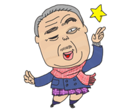 middle age high school student 2 sticker #10161549