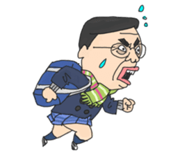 middle age high school student 2 sticker #10161552