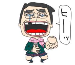 middle age high school student 2 sticker #10161566