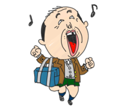 middle age high school student 2 sticker #10161572