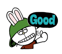 Fun skater Rabbit sticker #10162419