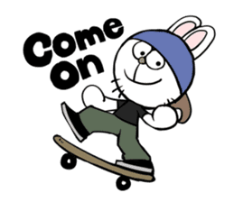 Fun skater Rabbit sticker #10162426