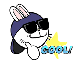 Fun skater Rabbit sticker #10162431