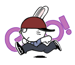 Fun skater Rabbit sticker #10162440