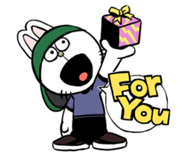 Fun skater Rabbit sticker #10162441