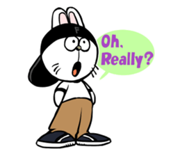 Fun skater Rabbit sticker #10162446