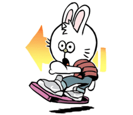 Fun skater Rabbit sticker #10162455