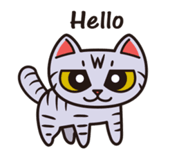 Sue of a tabby cat English version sticker #10162936