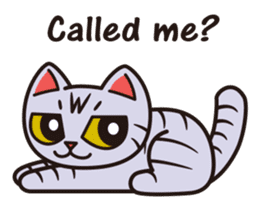 Sue of a tabby cat English version sticker #10162937