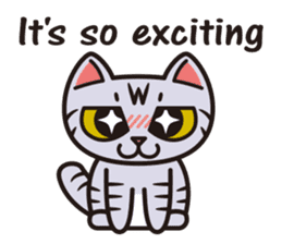 Sue of a tabby cat English version sticker #10162938