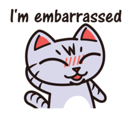 Sue of a tabby cat English version sticker #10162941