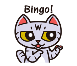 Sue of a tabby cat English version sticker #10162942