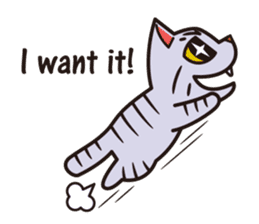 Sue of a tabby cat English version sticker #10162943