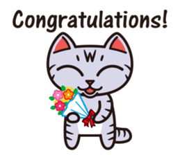 Sue of a tabby cat English version sticker #10162944