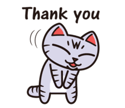 Sue of a tabby cat English version sticker #10162945