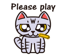 Sue of a tabby cat English version sticker #10162947