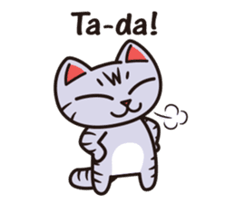 Sue of a tabby cat English version sticker #10162948