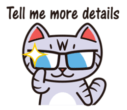 Sue of a tabby cat English version sticker #10162950