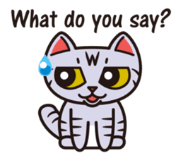 Sue of a tabby cat English version sticker #10162951