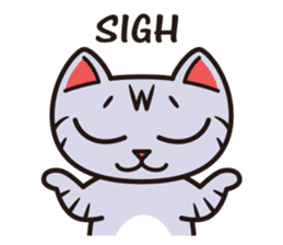 Sue of a tabby cat English version sticker #10162954
