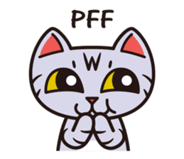 Sue of a tabby cat English version sticker #10162956