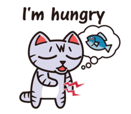 Sue of a tabby cat English version sticker #10162959