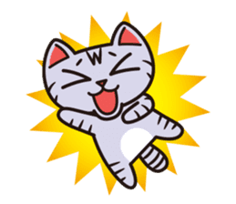 Sue of a tabby cat English version sticker #10162962