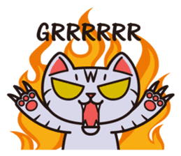 Sue of a tabby cat English version sticker #10162963