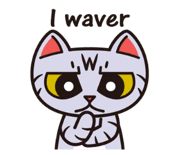 Sue of a tabby cat English version sticker #10162964