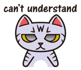 Sue of a tabby cat English version sticker #10162965