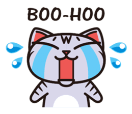 Sue of a tabby cat English version sticker #10162971