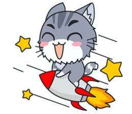 C-A-T : Silver Cat sticker #10163221