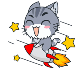 C-A-T : Silver Cat sticker #10163221