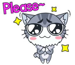 C-A-T : Silver Cat sticker #10163230