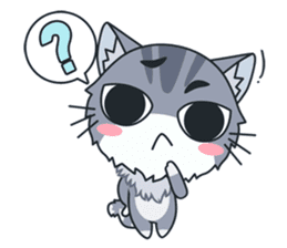 C-A-T : Silver Cat sticker #10163231