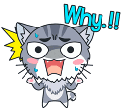 C-A-T : Silver Cat sticker #10163234