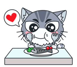 C-A-T : Silver Cat sticker #10163239