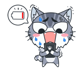 C-A-T : Silver Cat sticker #10163244